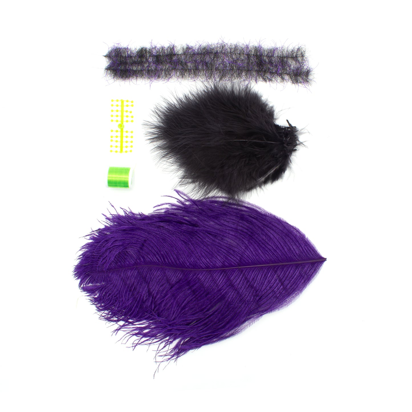 Tarpon  Mouse Tying Kit Black and Purple